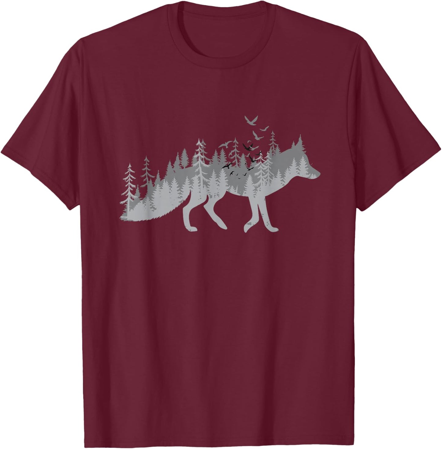 Nature Fox Forest - Zookeeper Wildlife Animal Lover Small T-Shirt - T-Shirt | Maroon
