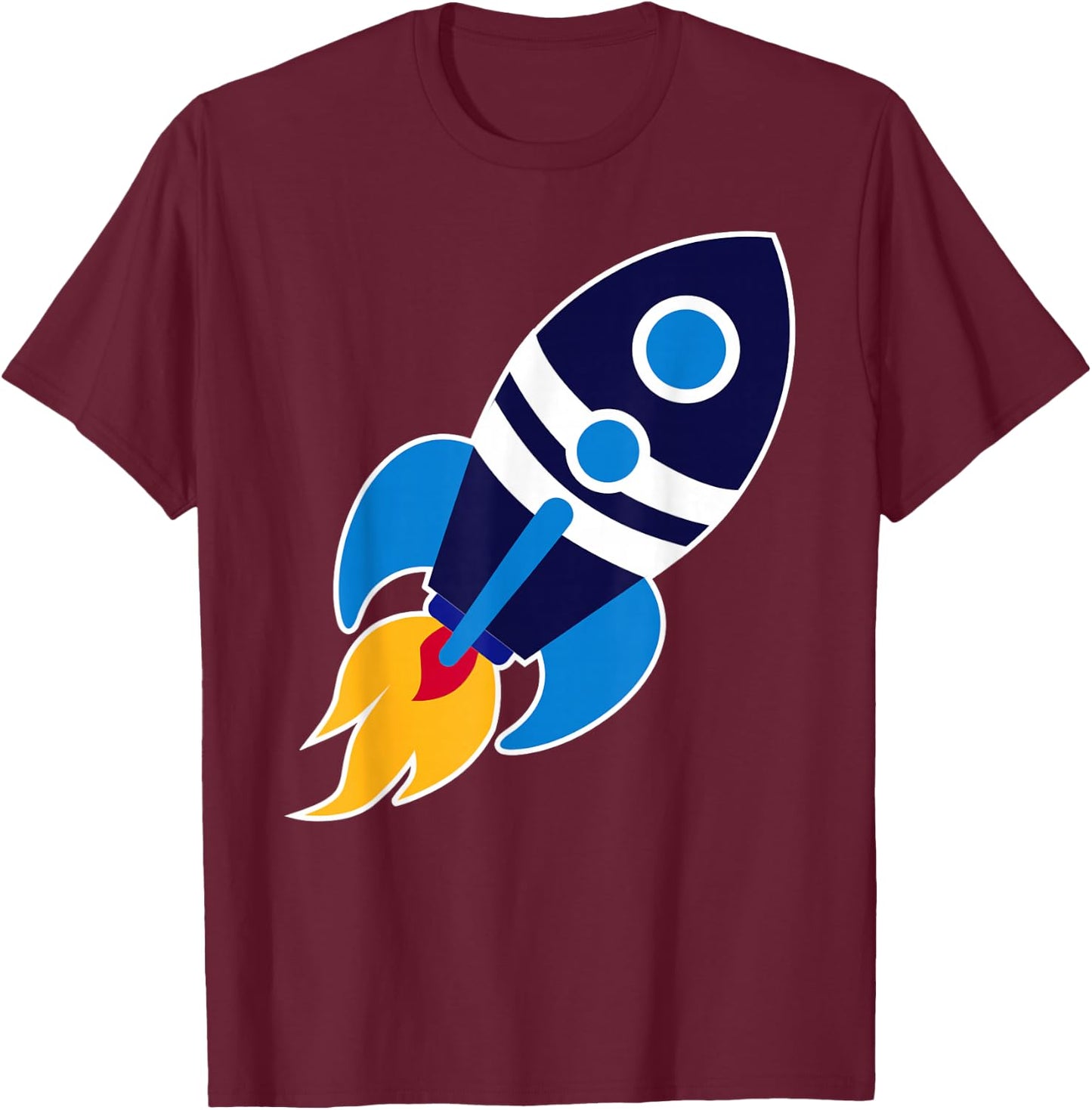 Space Rocket T-Shirt - T-Shirt | Maroon