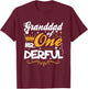 Granddad of Mr Onederful 1st Birthday One-Derful Matching T-Shirt - T-Shirt | Maroon
