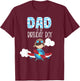Dad Of The Birthday Boy Airplane Pilot Flying Family T-Shirt - T-Shirt | Maroon