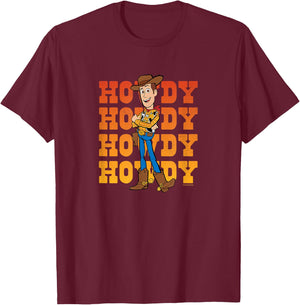Toy Story - Woody Howdy T-Shirt - T-Shirt | Maroon