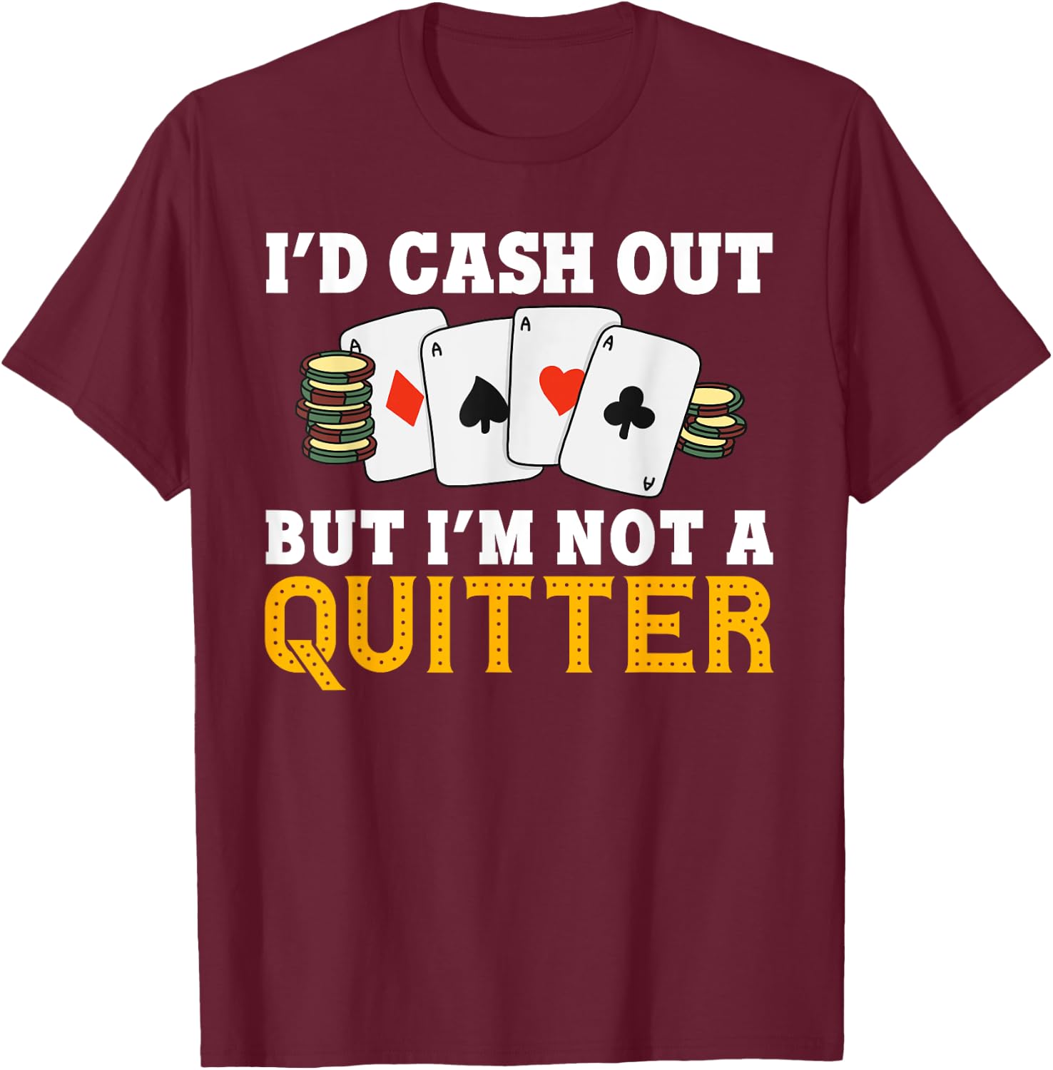 Funny Gambling Art Women Slot Machine Las Vegas T-Shirt - T-Shirt | Maroon