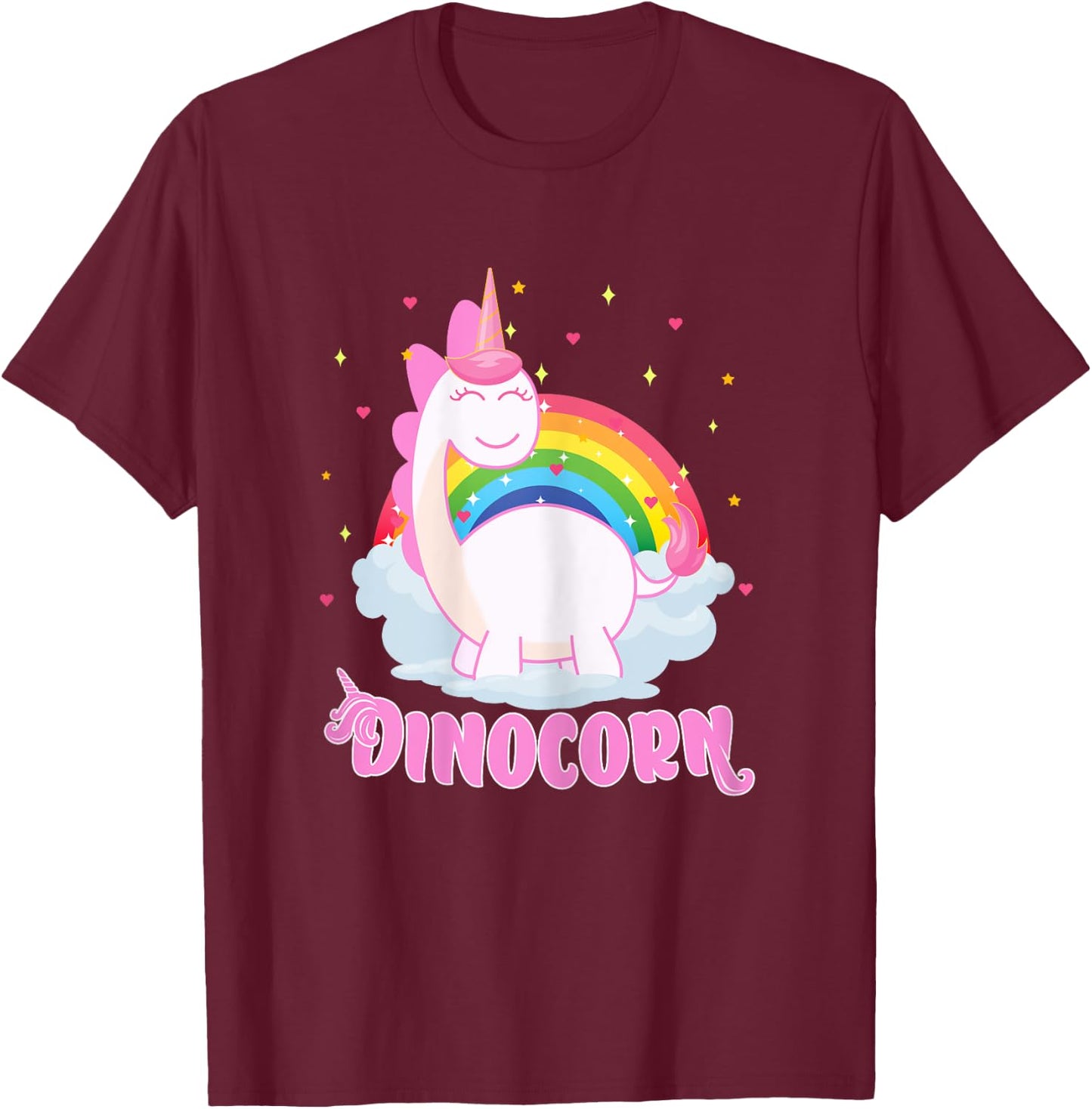 Cool Dinocorn Gift Unicorn and Dinosaur Lover Boys Girls T-Shirt - T-Shirt | Maroon