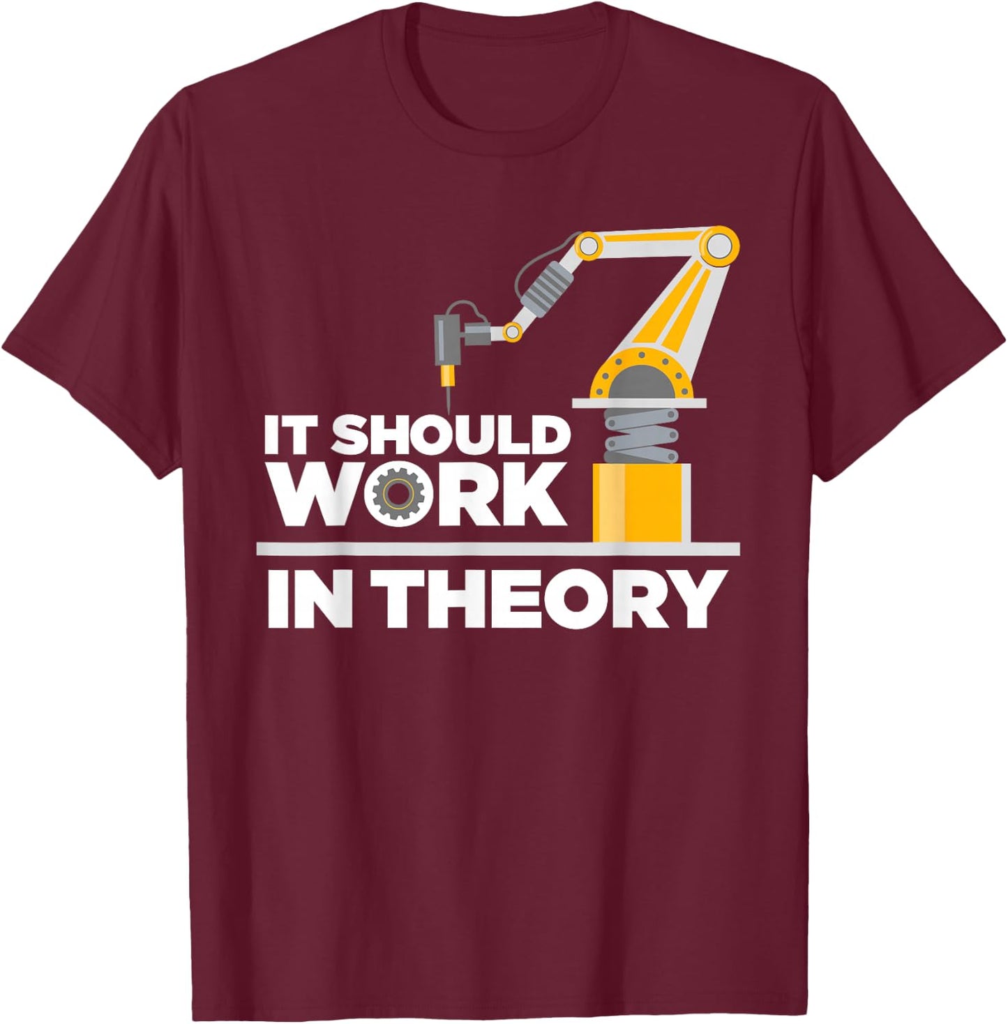 Funny Robotics Art Kids Robot Robotics Engineering T-Shirt - T-Shirt | Maroon