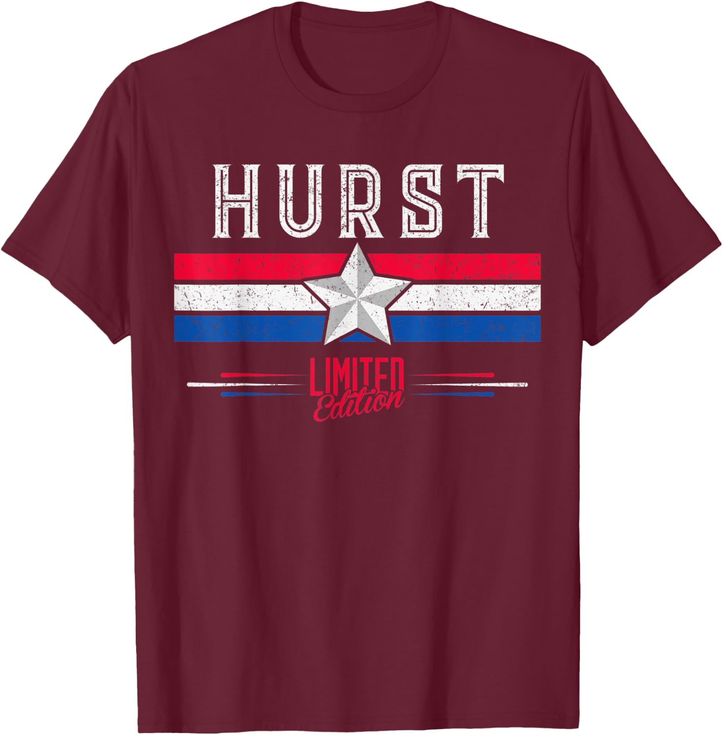 Hurst Retro Vintage Shirt Gift Women Men Kids T-Shirt - T-Shirt | Maroon