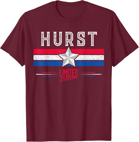 Hurst Retro Vintage Shirt Gift Women Men Kids T-Shirt - T-Shirt | Maroon