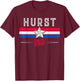 Hurst Retro Vintage Shirt Gift Women Men Kids T-Shirt - T-Shirt | Maroon