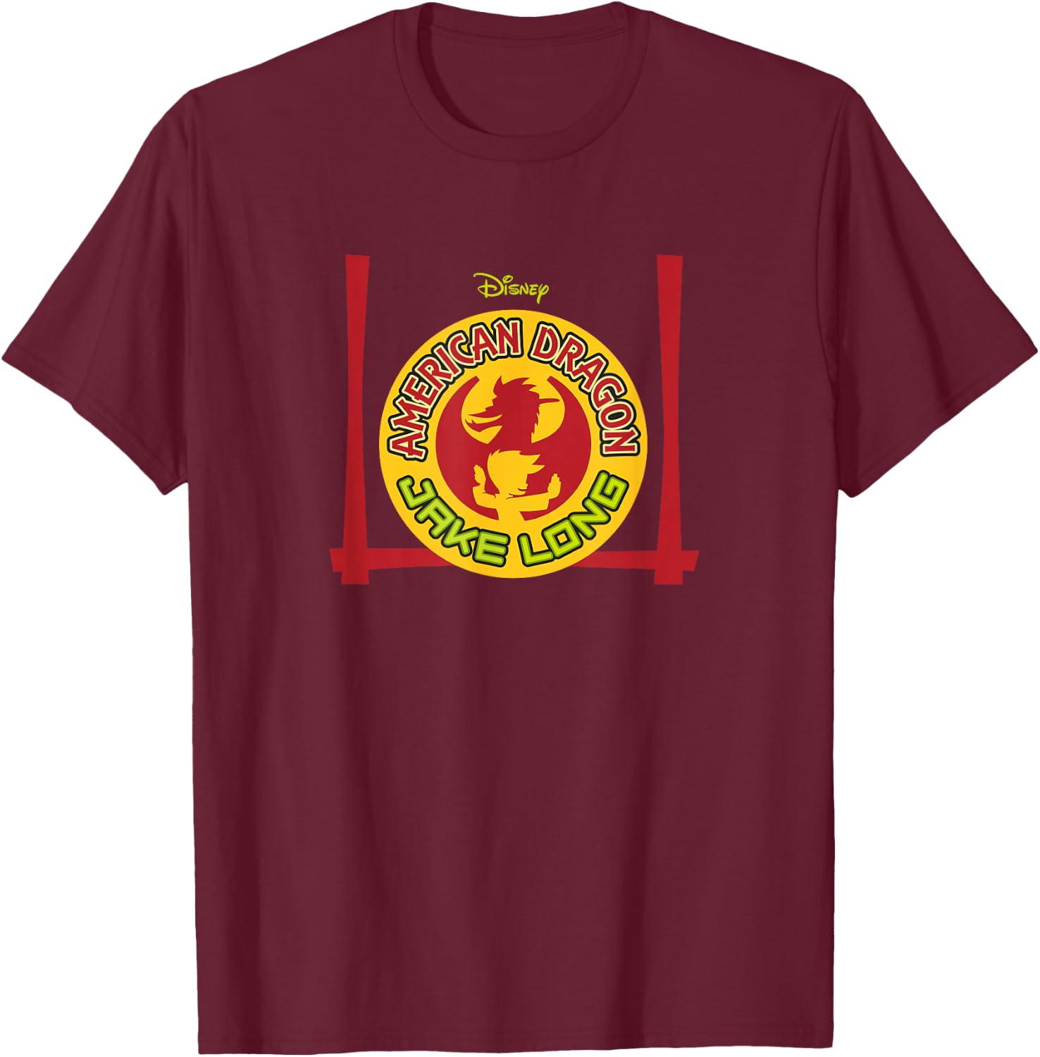 Disney Channel American Dragon: Jake Long T-Shirt - T-Shirt | Maroon