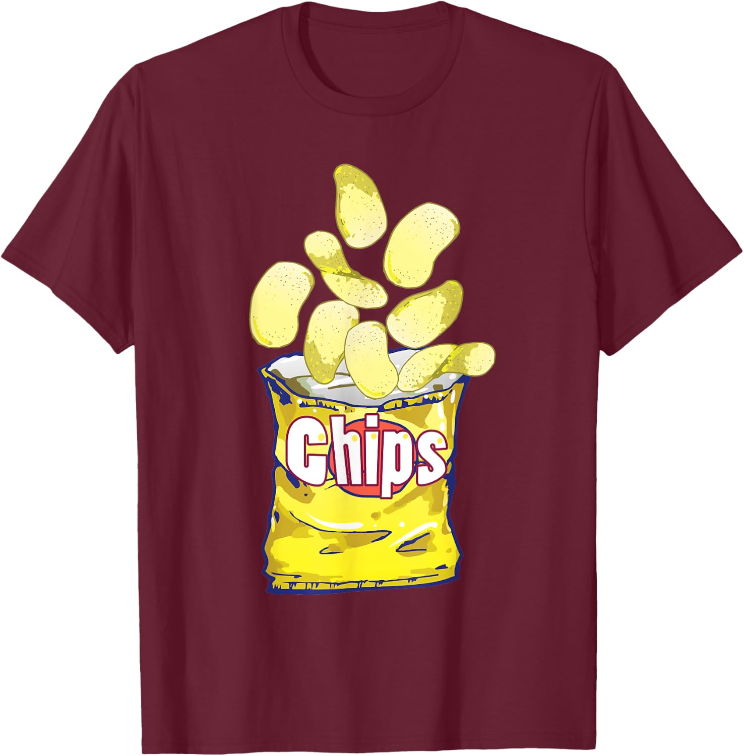 Game Day Potato Chips T-Shirt - T-Shirt | Maroon