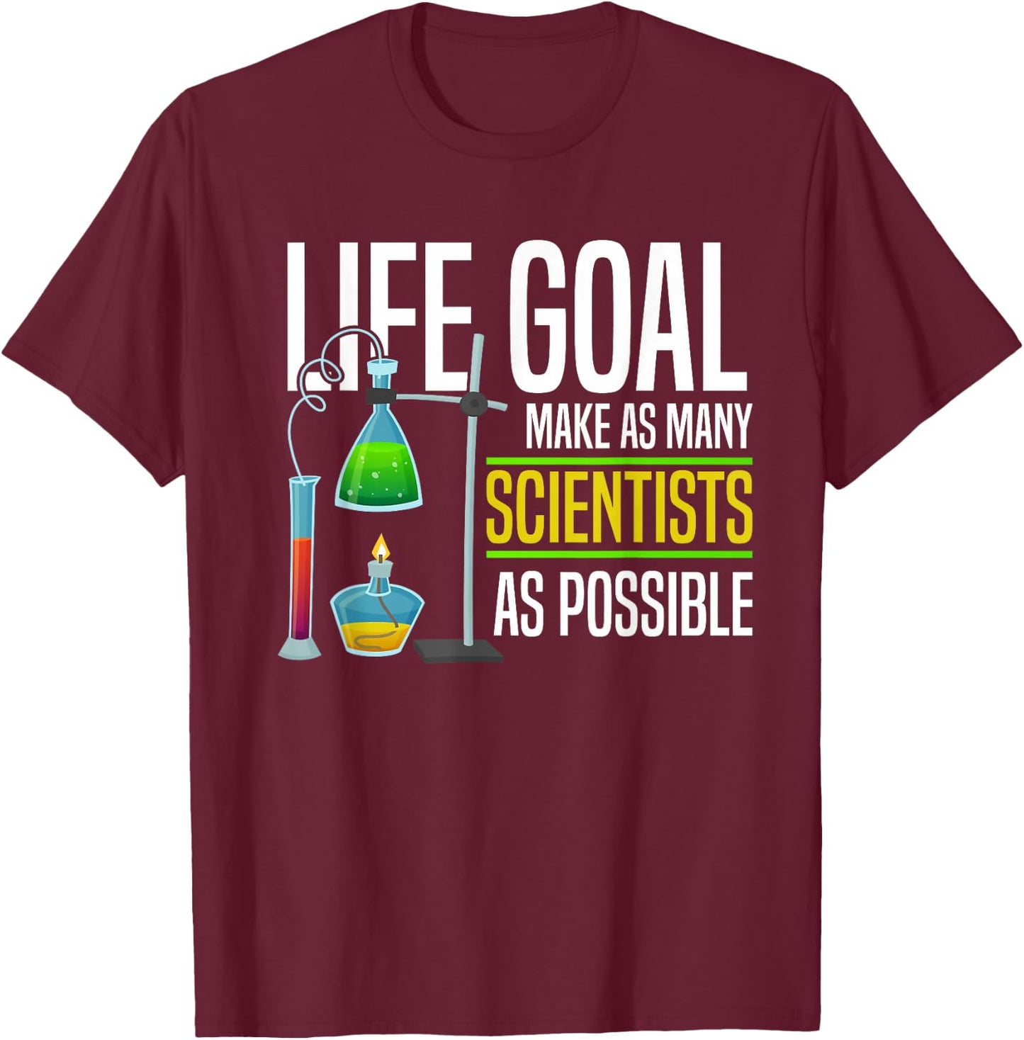 Scientist Professor Laboratory Research - Science T-Shirt - T-Shirt | Maroon