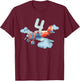 4th Birthday Boys Airplane Pilot 4 Year Old Boy T-Shirt - T-Shirt | Maroon
