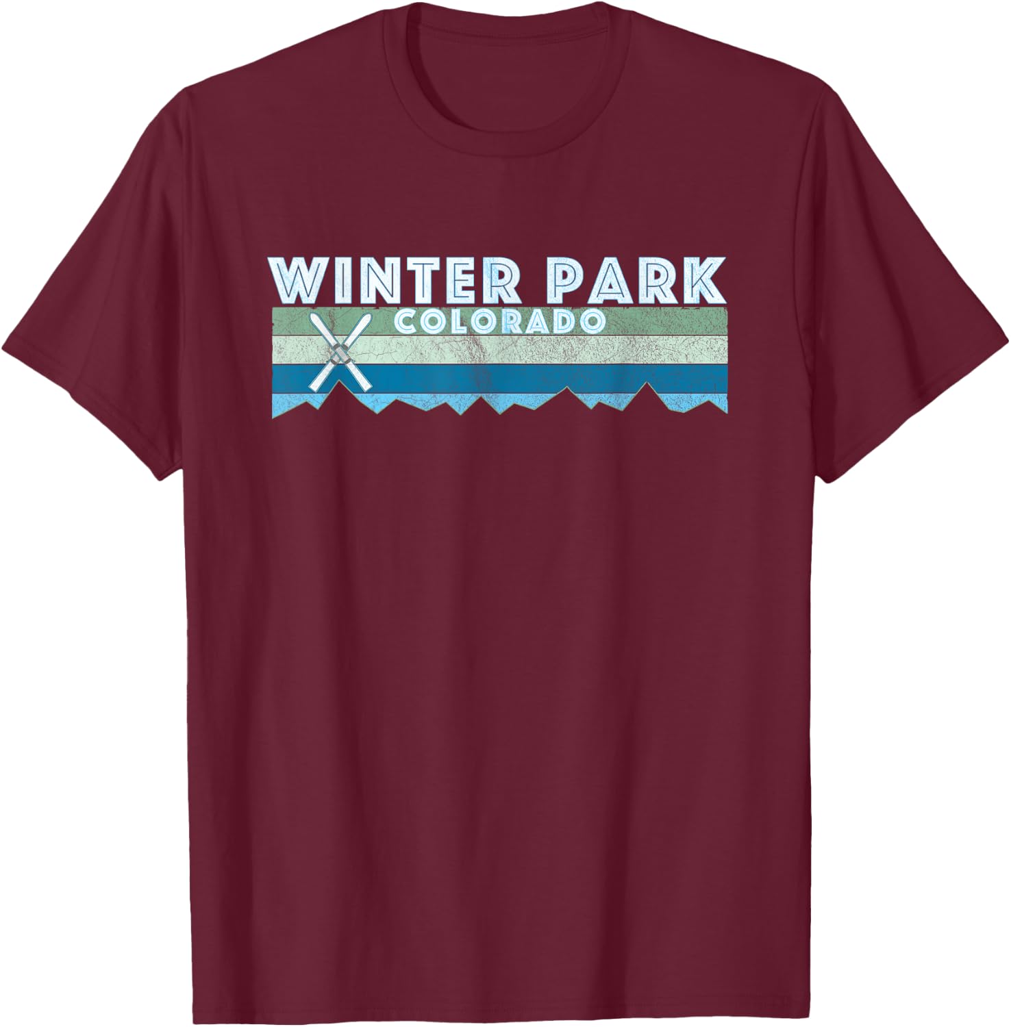 Winter Prk Ski T Shirt / Retro Vintage Winter Park, CO Shirt T-Shirt - T-Shirt | Maroon