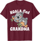 Koala Grandma Koalafied Cute Birth Announcement Grandma Gift T-Shirt - T-Shirt | Maroon