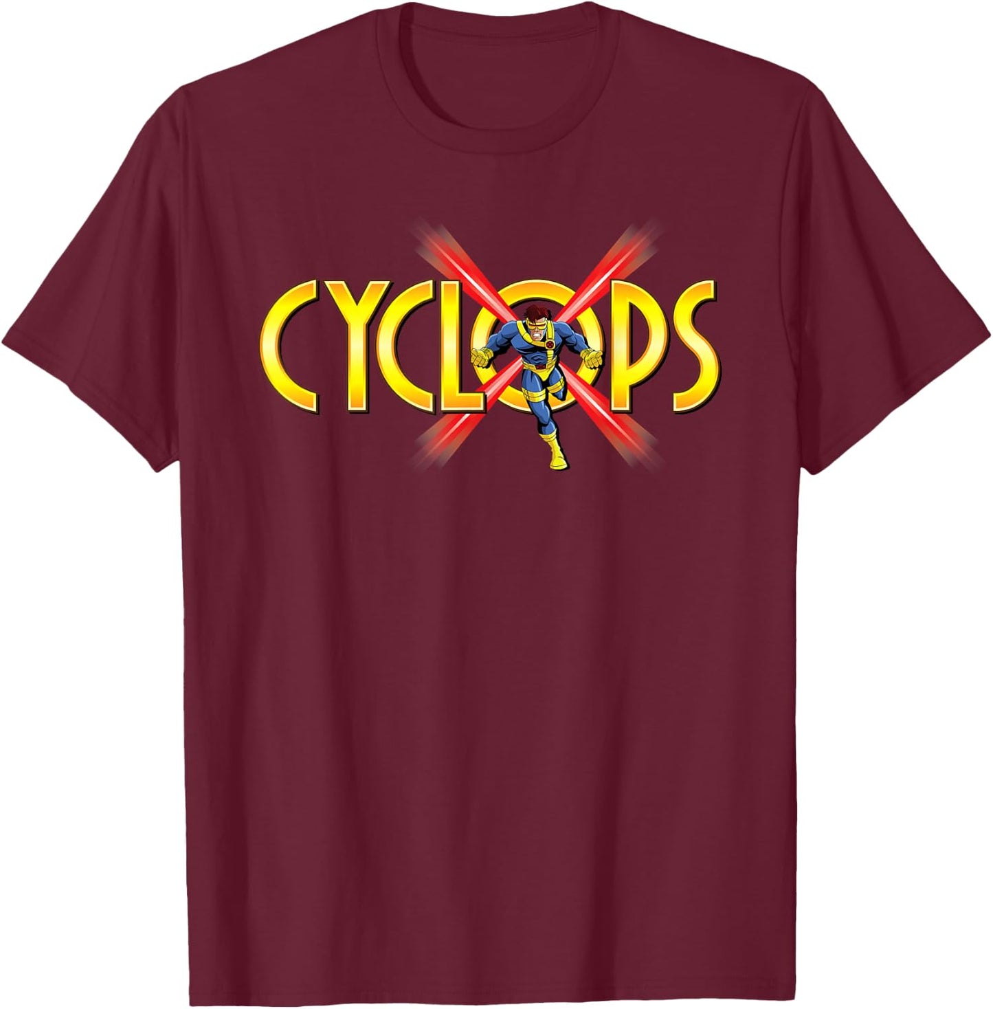 Marvel X-Men Cyclops Retro T-Shirt - T-Shirt | Maroon