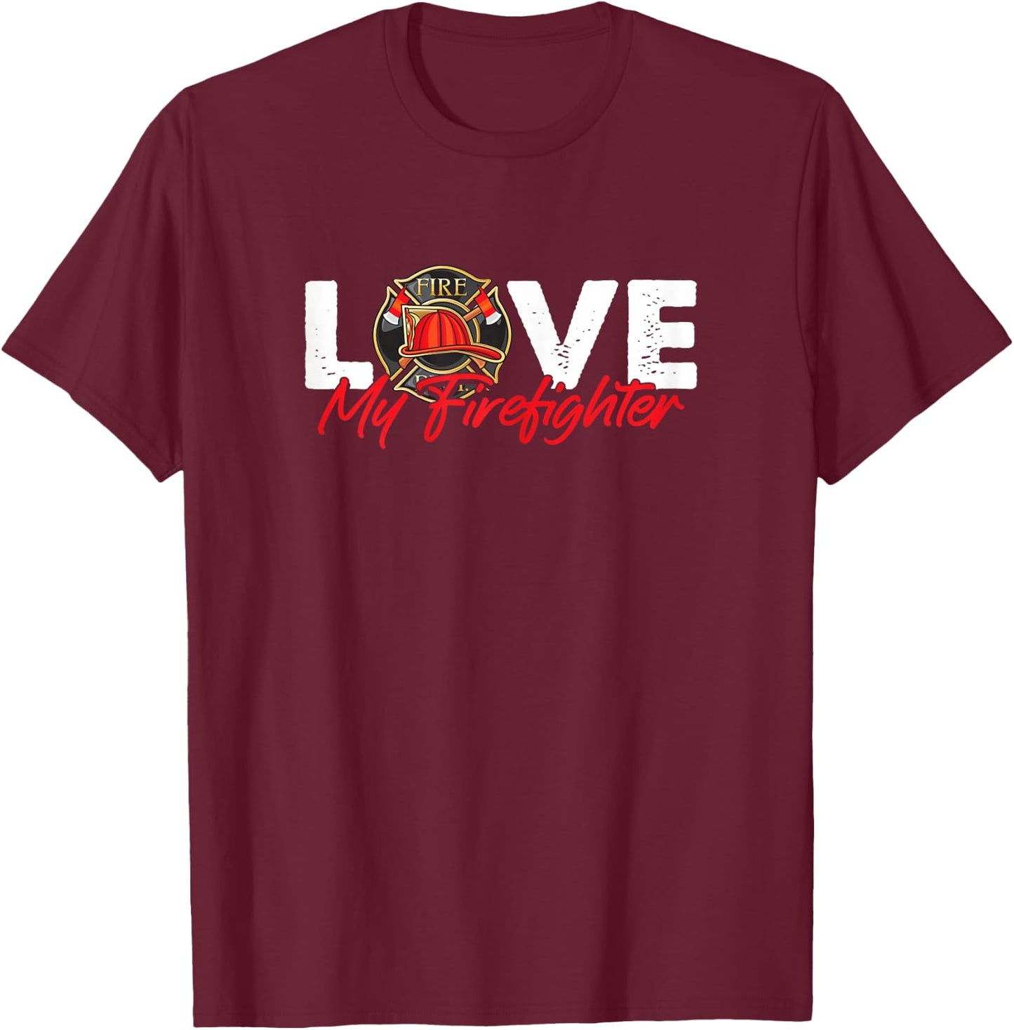 Fireman - Volunteer Fire Brigade T-Shirt - T-Shirt | Maroon