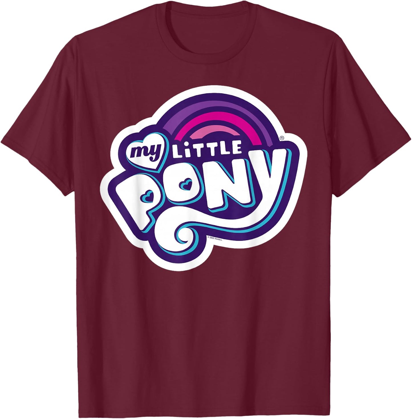 My Little Pony: Friendship is Magic Classic Retro Logo T-Shirt - T-Shirt | Maroon