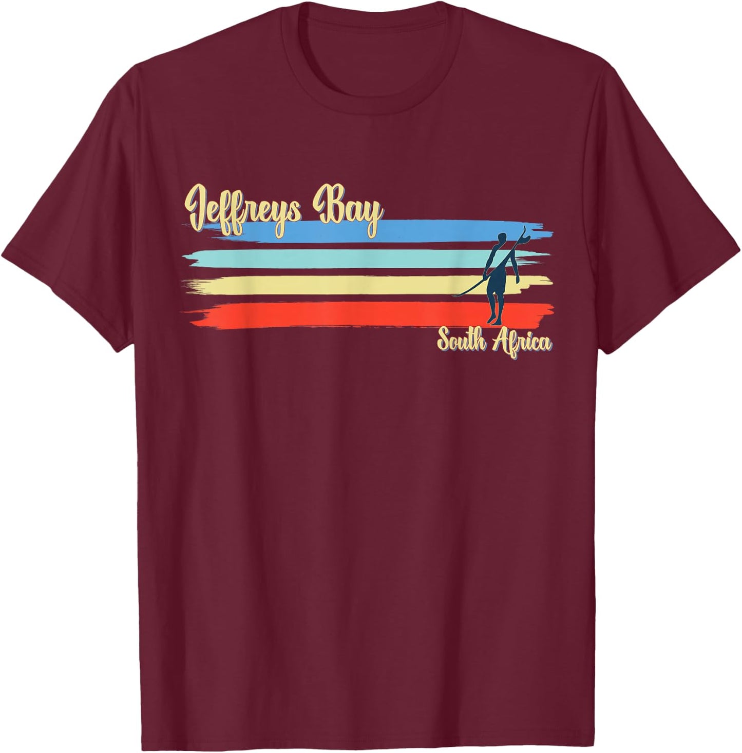 Jeffreys Bay South Africa Surfing Beach Men Women T-Shirt - T-Shirt | Maroon