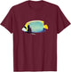 Emperor Angelfish Saltwater reef aquarium fish tank shirt T-Shirt - T-Shirt | Maroon