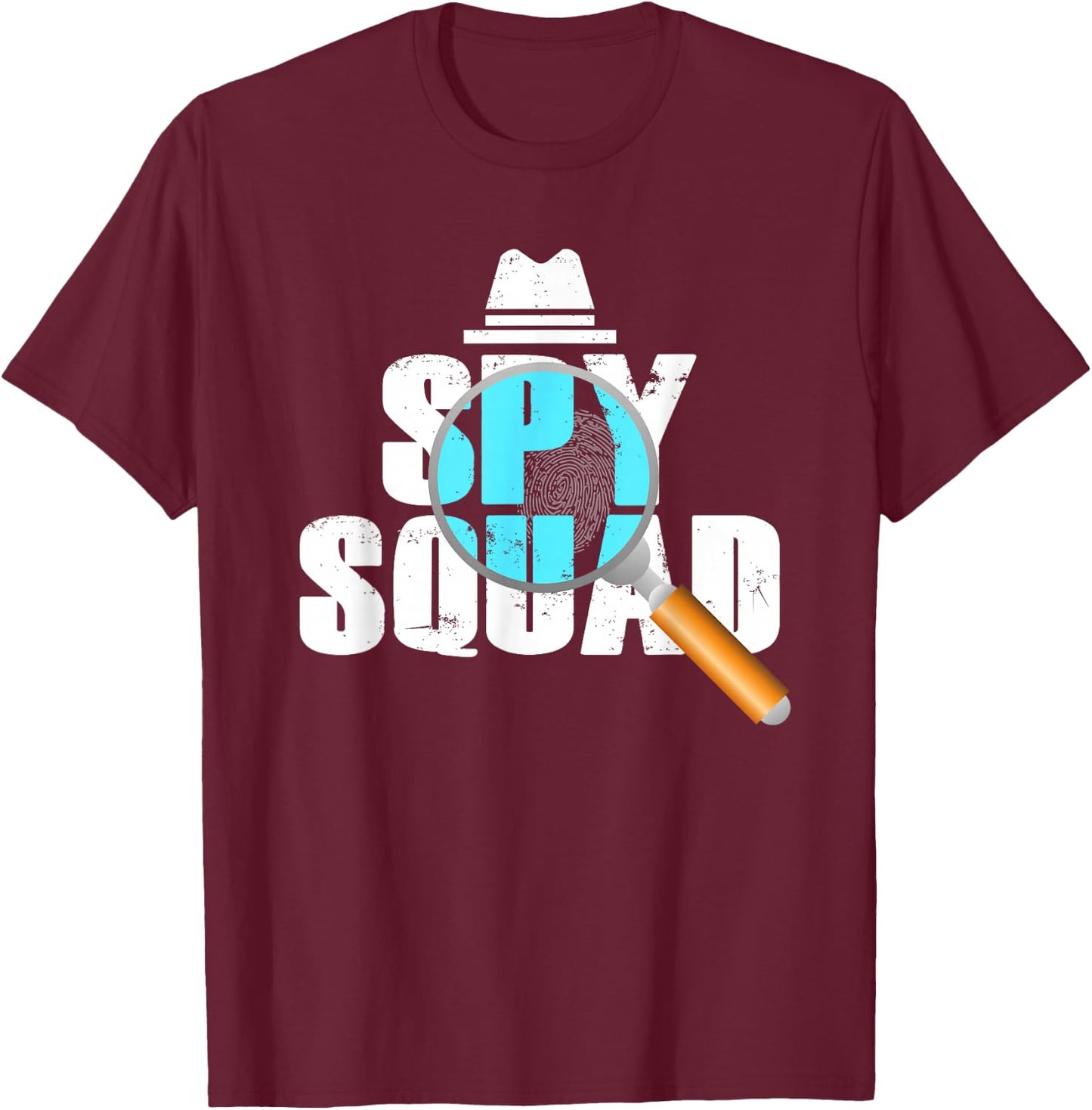 Spy Squad Police Crime Investigator Private Detective Team T-Shirt - T-Shirt | Maroon