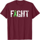 Fight Non Hodgkins Lymphoma - Military Style Awareness T-Shirt - T-Shirt | Maroon