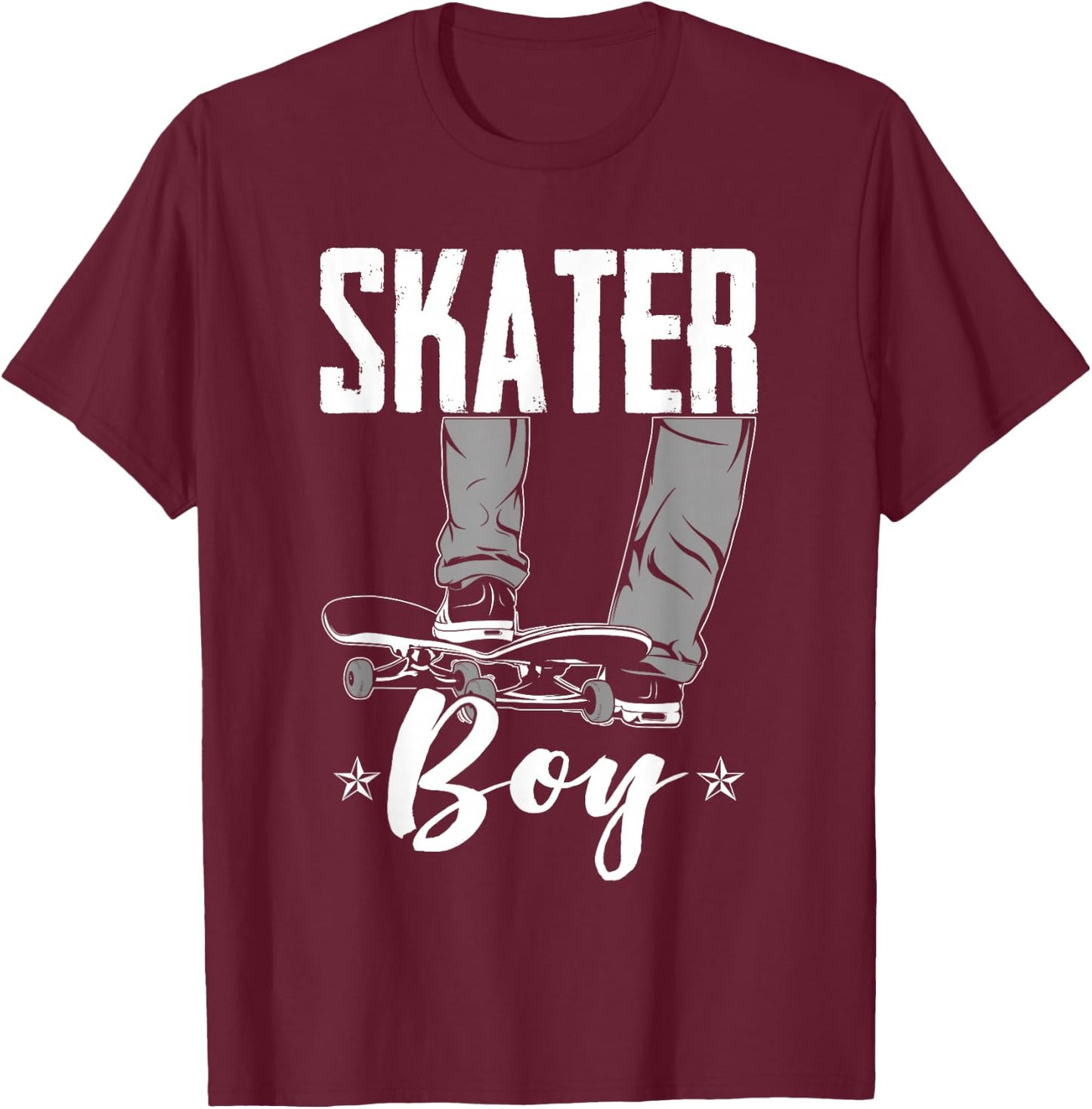 Funny Skateboard Lover Graphic for Boys and Men Skater T-Shirt - T-Shirt | Maroon