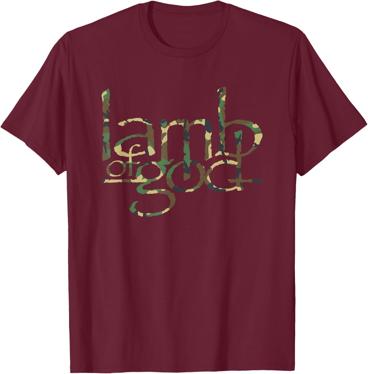 Lamb of God – Memorial Day Camouflage Logo T-Shirt - T-Shirt | Maroon