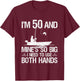 50th Birthday Gifts Fisherman 50 Years Old Fishing T-Shirt - T-Shirt | Maroon