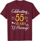 Celebrating 55 Years of Marriage Since 1971 Anniversary T-Shirt - T-Shirt | Maroon