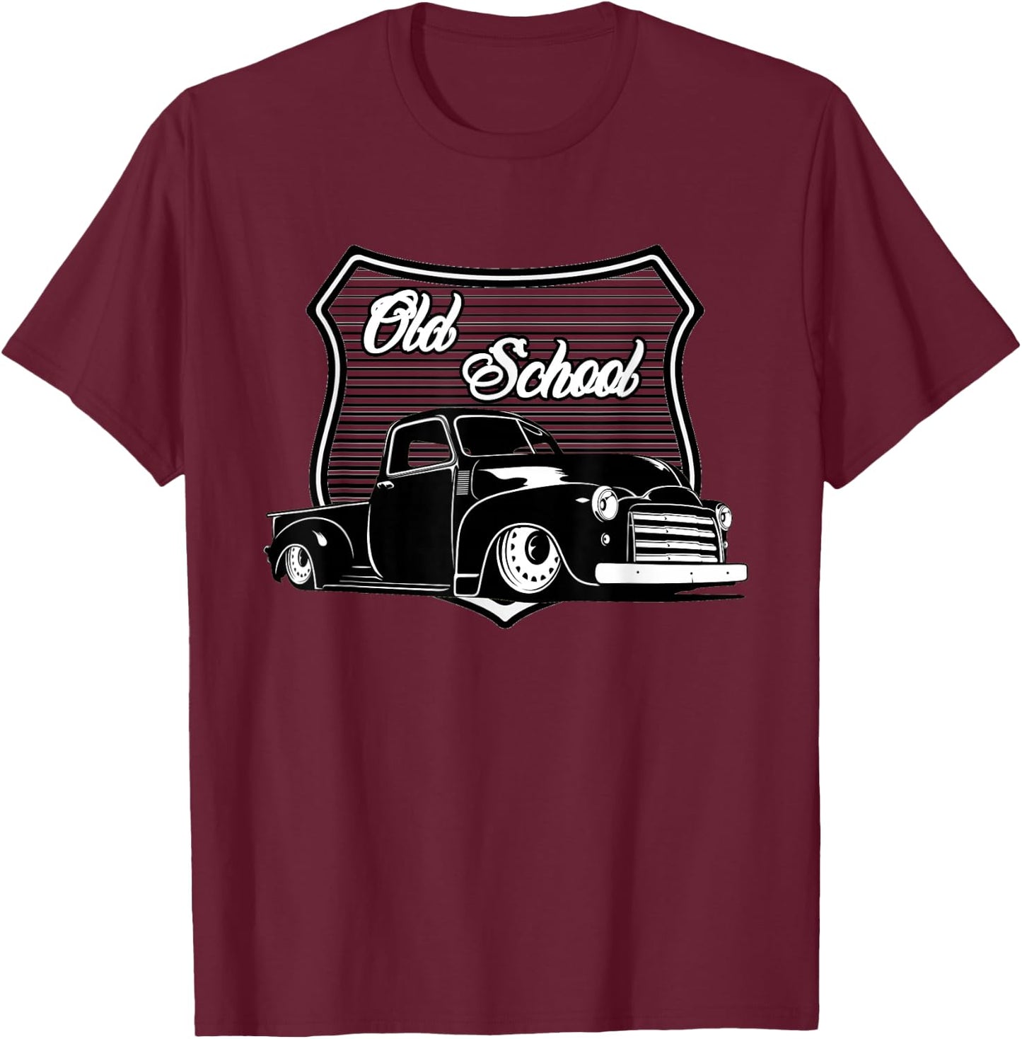 Vintage Truck, Vintage Muscle, Lowrider,Men's Lowrider Truck T-Shirt - T-Shirt | Maroon
