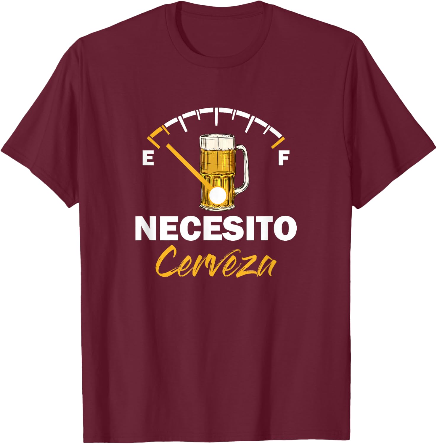 Mexican Beer Necesito Cerveza Cool & Funny Sayings T-Shirt - T-Shirt | Maroon