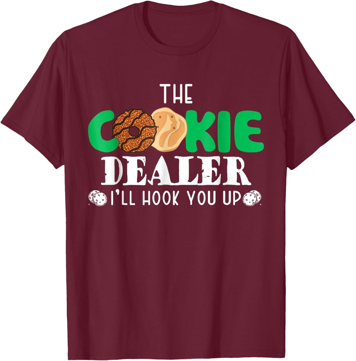 Cookie Dealer Family Matching Birthday Apparel Black Girls' Birthday T-Shirt - T-Shirt | Maroon