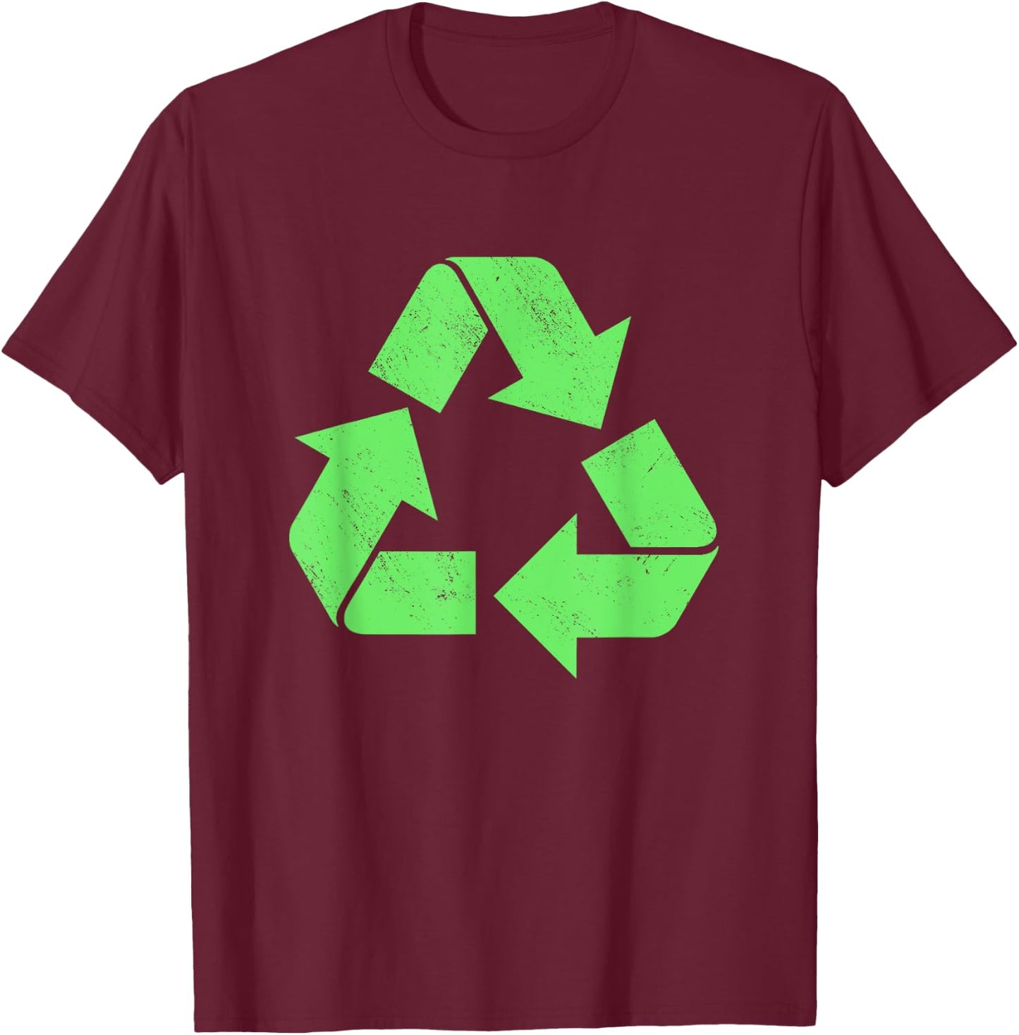 Recycling Vintage Logo Environmentalist Recycle Earth Day T-Shirt - T-Shirt | Maroon