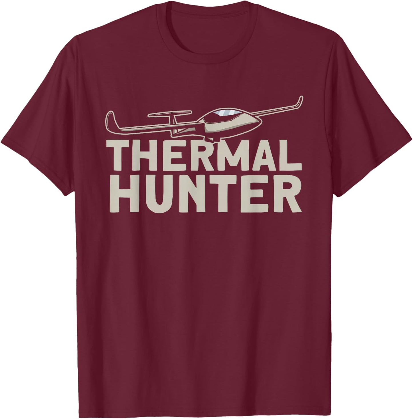 Thermal Hunter Flying Sailplane T-Shirt - T-Shirt | Maroon