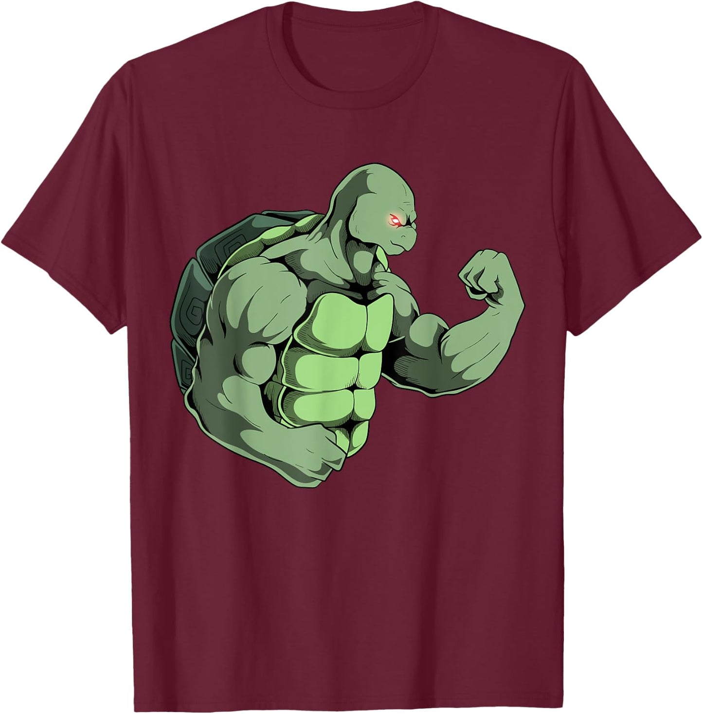 Tortoise Turtle Powerlifter Strongman Weightlifting Workout T-Shirt - T-Shirt | Maroon