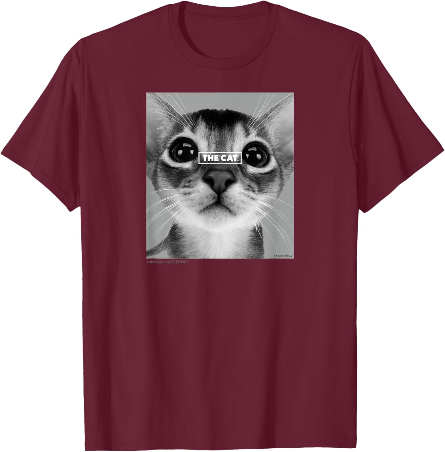 Artlist Collection THE CAT Abyssinian Men Women T-Shirt - T-Shirt | Maroon