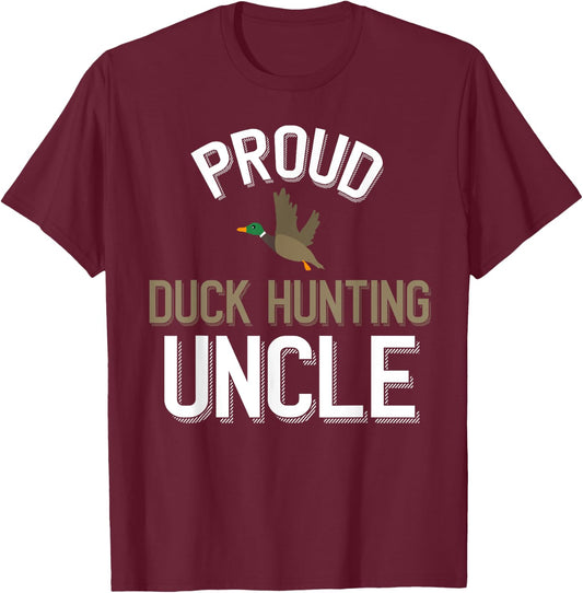 Proud Duck Hunting Uncle T-Shirt - T-Shirt | Maroon