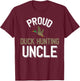Proud Duck Hunting Uncle T-Shirt - T-Shirt | Maroon