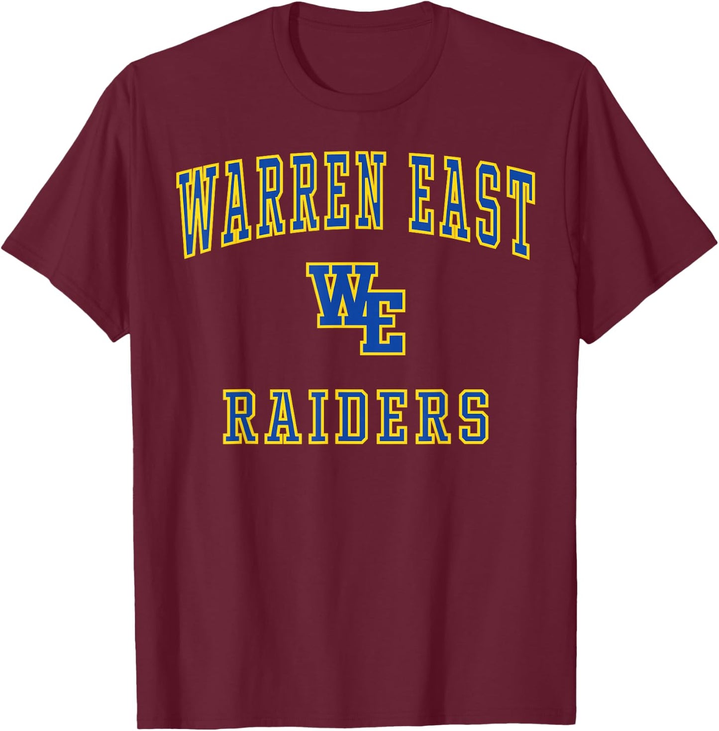 East Warren High School Raiders C1 T-Shirt - T-Shirt | Maroon