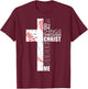 Philippians 4:13 Baseball Christian Cross Religious Verse T-Shirt - T-Shirt | Maroon