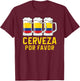 Cerveza Por Favor Colombia Flag Bandera Beer Funny Drinking T-Shirt - T-Shirt | Maroon