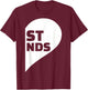 Best Friends Right Half Heart T-Shirt - T-Shirt | Maroon