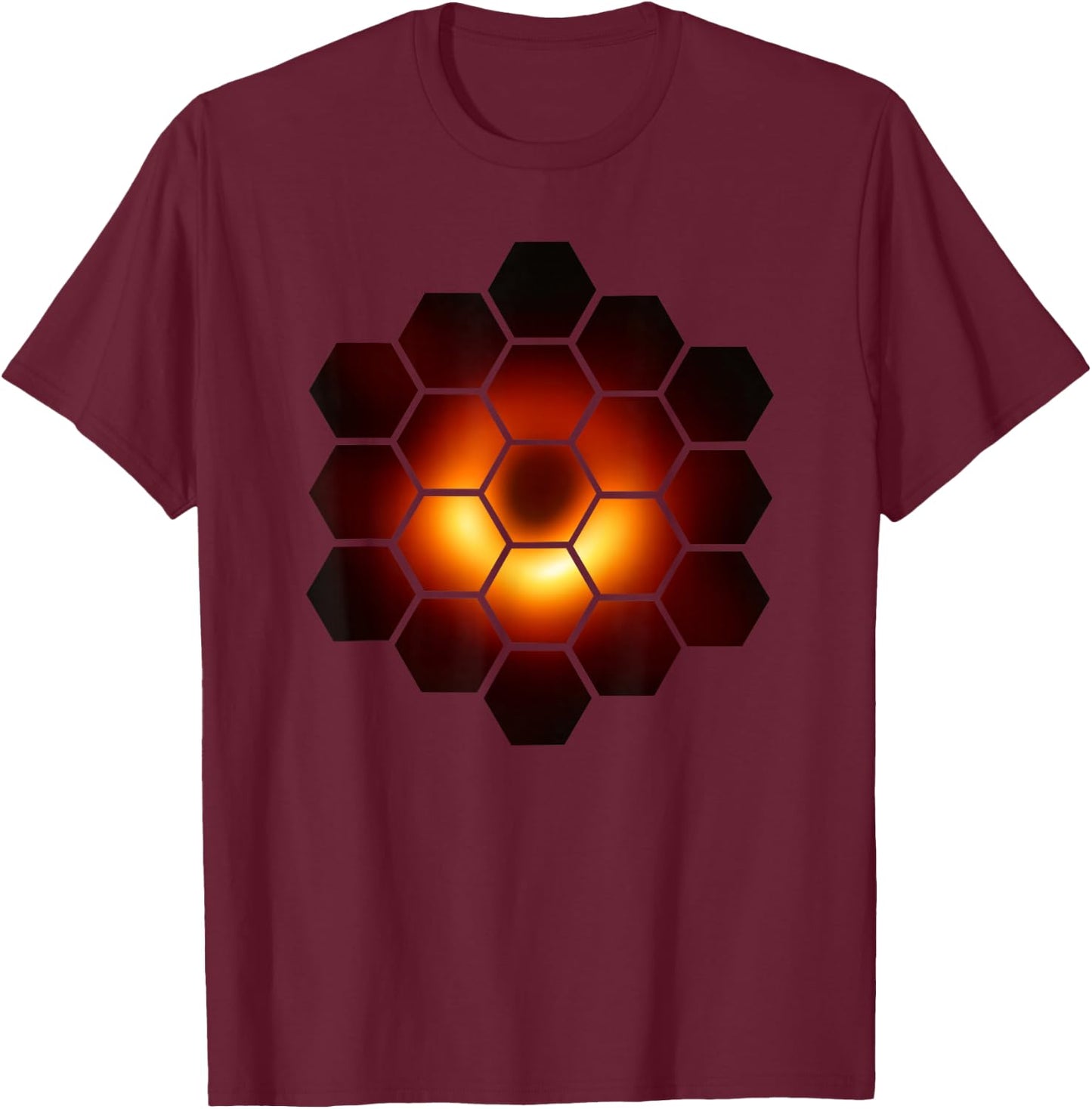 First Black Hole Messier 87 Galaxy Planets Astronomy T-Shirt - T-Shirt | Maroon