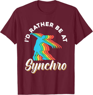 Synchro Figure Ice Skating Winter Sports Ice Skates Skater T-Shirt - T-Shirt | Maroon