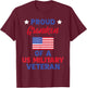 Proud Grandson Of A US Military Veteran - Veteran's Day T-Shirt - T-Shirt | Maroon
