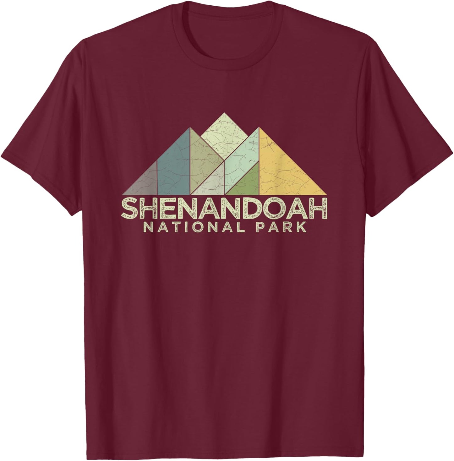 Vintage Shenandoah National Park Retro T-Shirt - T-Shirt | Maroon