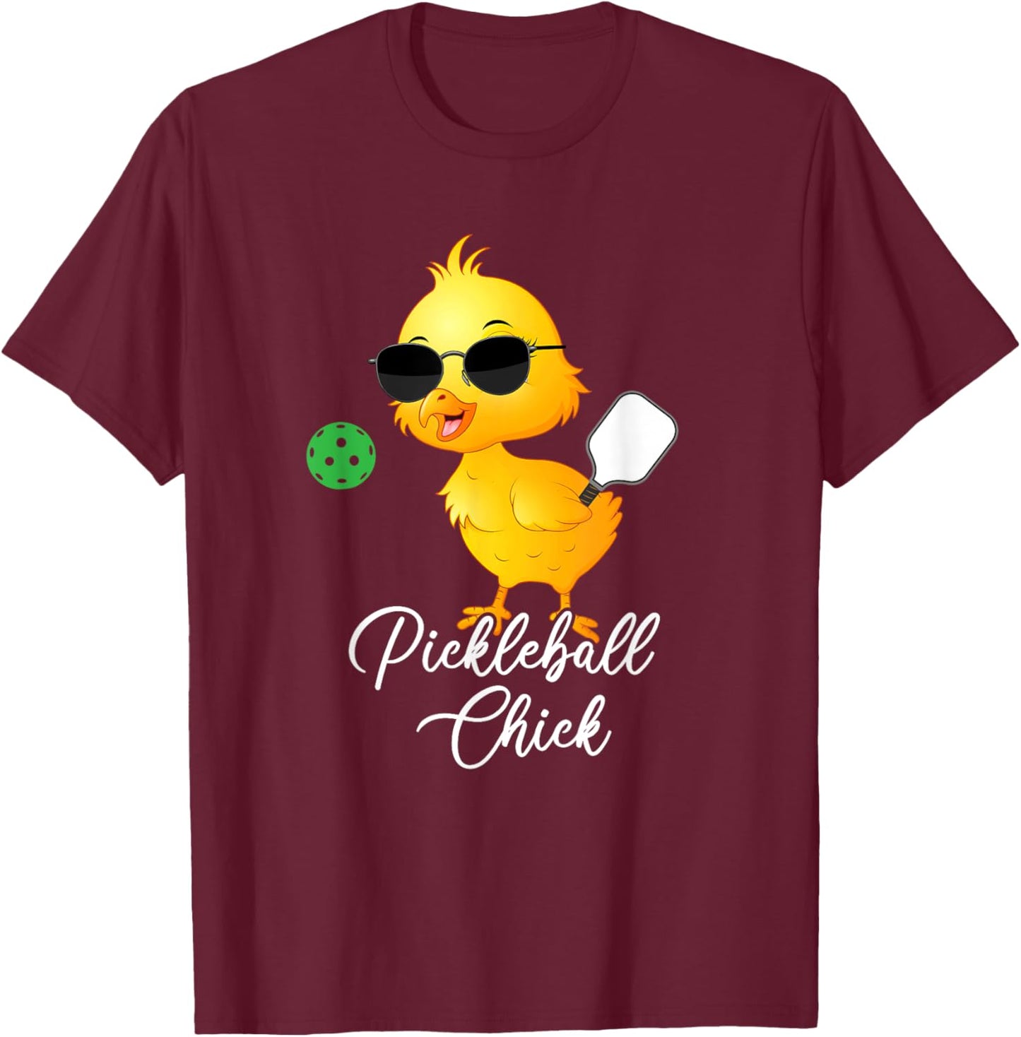 Pickleball chick Funny Pickleball T-Shirt - T-Shirt | Maroon