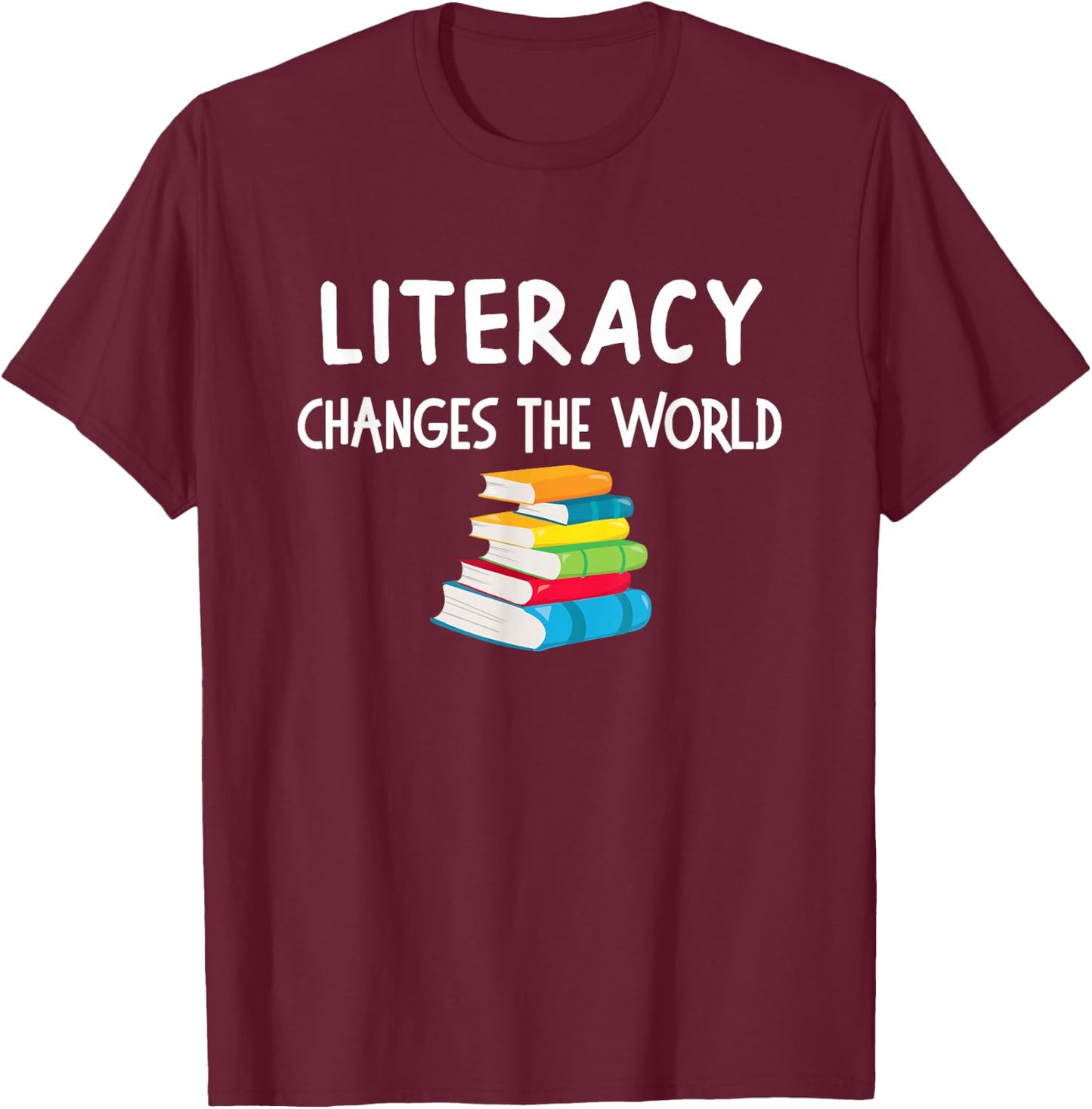 Reading Competence Changed The World Books Lover T-Shirt - T-Shirt | Maroon