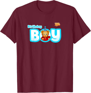 Kids Daniel Tiger's Neighborhood: Birthday Boy T-Shirt - T-Shirt | Maroon