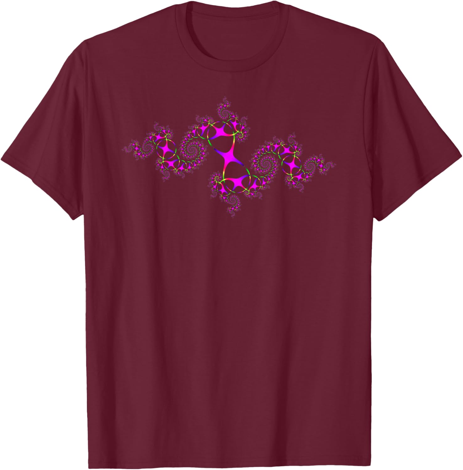 Fractimage! Mathematics as Art - Mandelbrot Fractal Art T-Shirt - T-Shirt | Maroon