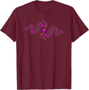 Fractimage! Mathematics as Art - Mandelbrot Fractal Art T-Shirt - T-Shirt | Maroon